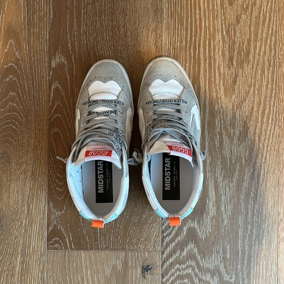 Golden Goose White & Gray Mid Star Sneakers 37 - Picture 4 of 11